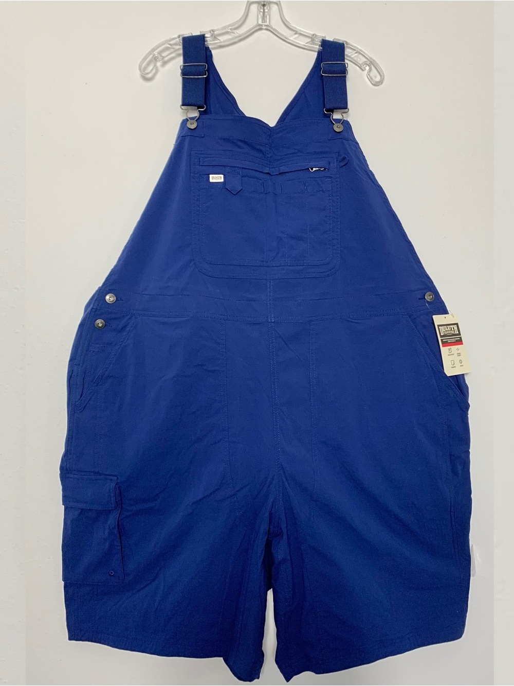 NWT 3X - 10” Inseam Duluth Heirloom Gardening Short Overalls Blue Garden Bibs